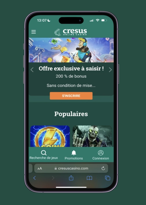 Collection jeux casino prestige Cresus Casino